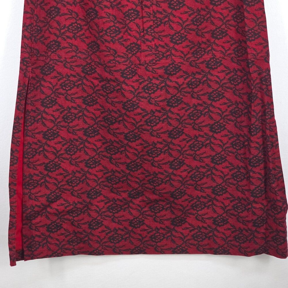 TRACY EVANS Red Rose Lace Maxi Skirt Women's 9 Romantic Whimsygoth Coquette Girl - Picture 14 of 14
